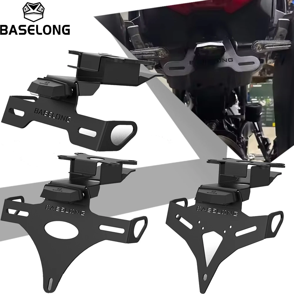 Motorcycle License Plate Bracket Taillight Number Plate Frame Holder Light Mount For Yamaha MT07 MT-07 Y-AMT MT 07 2025-2027