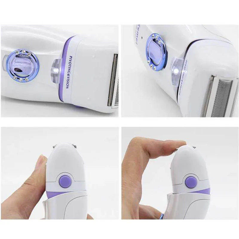 Kemei Mini 2 in 1 Hair Removal Machine Electric Rechargable Female Epilator Women Lady Shaving Trimmer Bikini Leg Body depilador