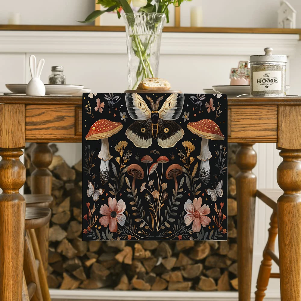 Butterfly Flower Mushroom Farmhouse Dining Table Dresser Table Runners Wedding Party Table Decoration