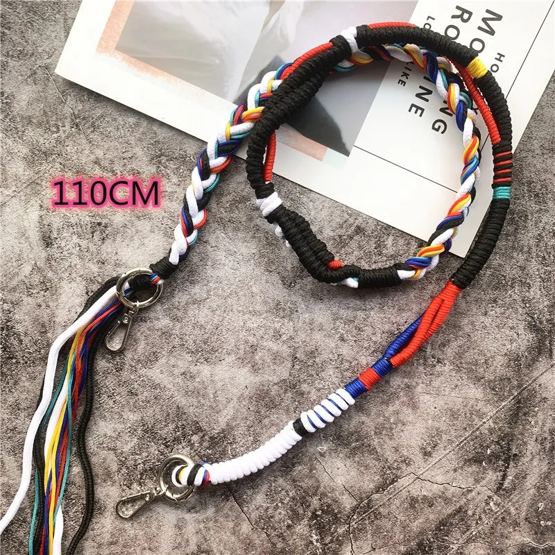 Cell Phone Accessories DIY Colorful Lanyard Handmade Straps for Bags Shoulder Rope Cord to Hang the Mobile Phone Charm Strap