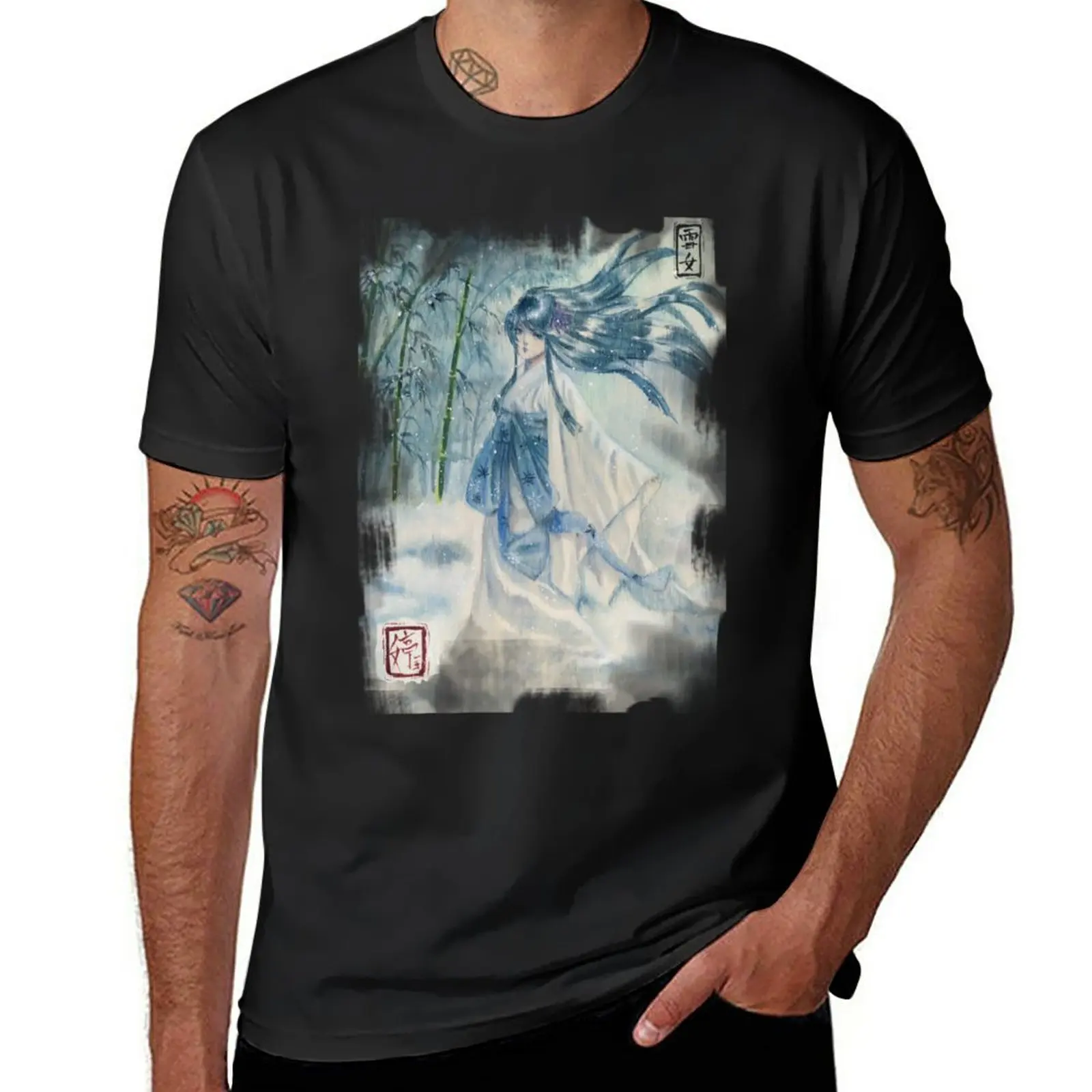 

New Yuki onna Snow girl Japanese mythology T-Shirt T-shirt for a boy Oversized t-shirt t shirt for men