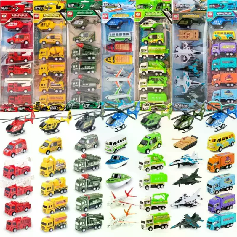 4/6 pezzi tirare indietro veicoli di ingegneria ragazzi giocattoli per bambini auto giocattolo inerzia modelli di camion servizi igienico-sanitari per bambini regali ideali