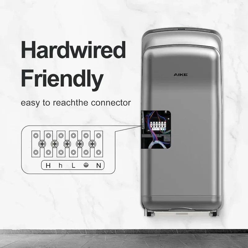 Filtered Vertical Hand Dryer Premium, Smart Warm Wind, Two Options for Air Velocity