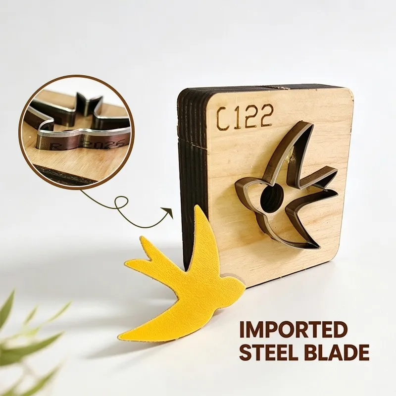 Swallow Pendant Leather Die Cut Mold DIY Handmade Leather Craft Cutting Die for Keychain Tag Leather Blank Cutting Tool