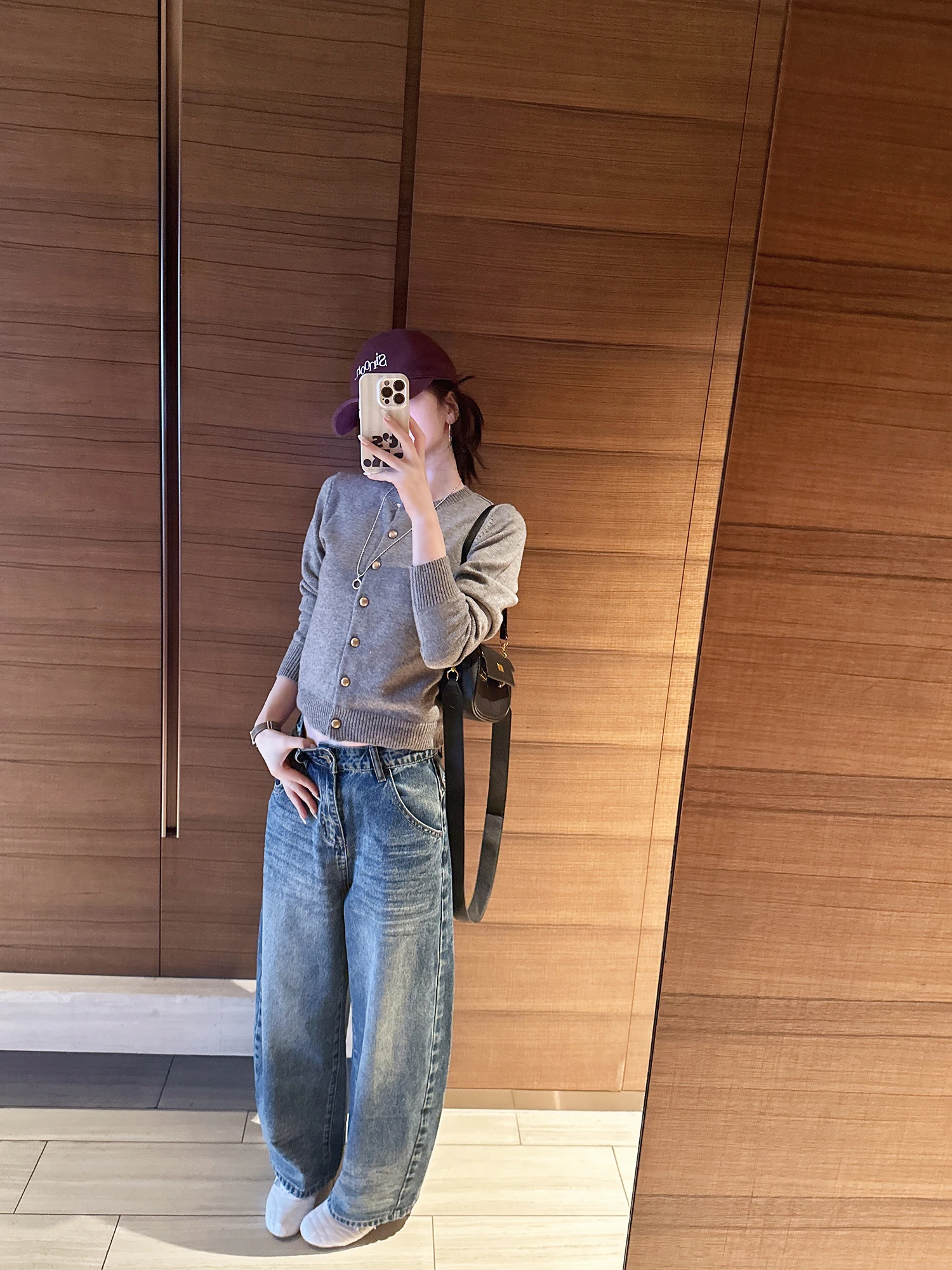 

Autumn Knitted Slim Fit Long Sve round Ne Open Cardigan Casual Sle Versatile Not Piy about People Casual Faion