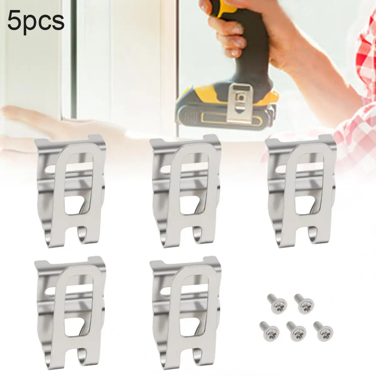 

5pcs/set Electric Drill Belt Clip Replacement Hooks Clips Tools Holder Fit for Impact Drills Tools, Belt Holder Clips