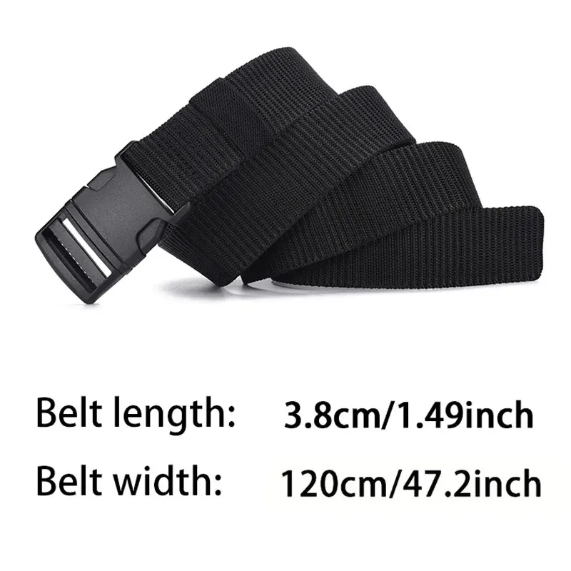 Men\'s Belt Without Metal Plastic Buckle Belt High Quality Canvas For Nylon Belt Tactical Belt Outdoor Woven Belt Neutral Belts