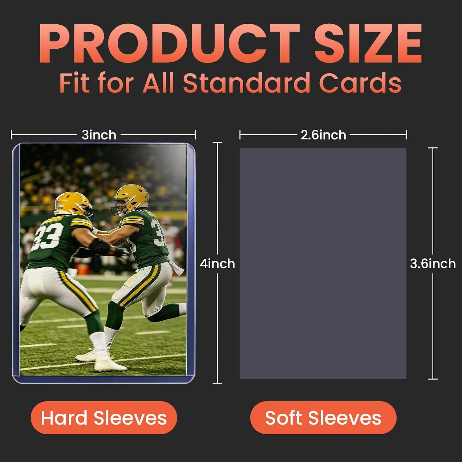 2400 Card Sleeves Hard Plastic, 3