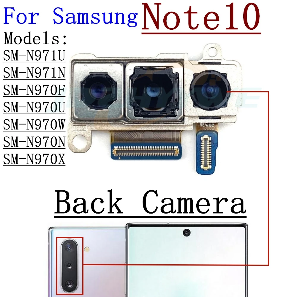 For Samsung Galaxy Note 10 Plus Lite SM-N975F N975 N970 N770 Front Rear Back Facing Camera Module