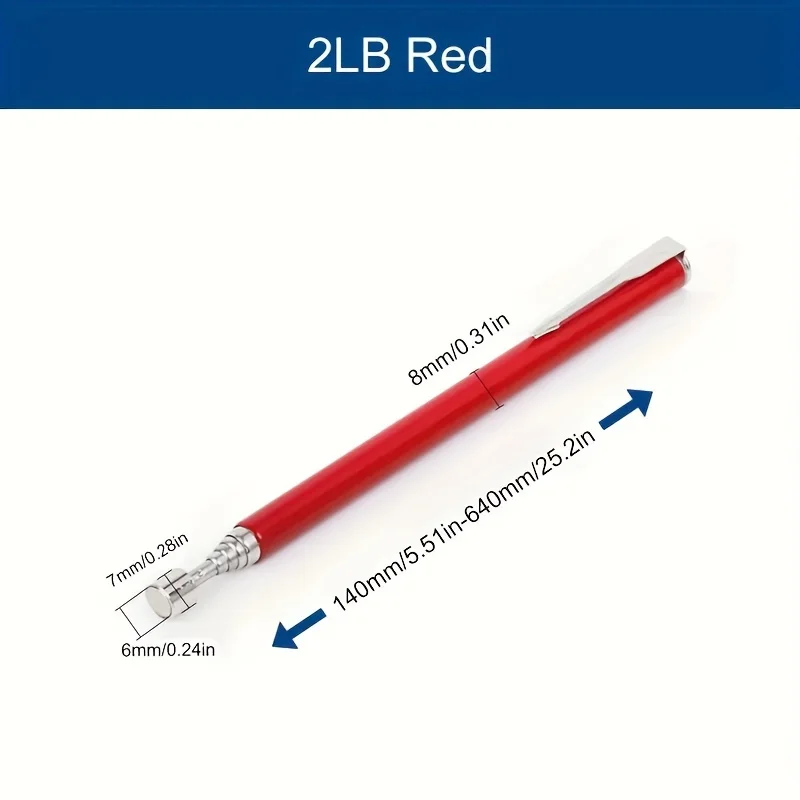 1Pc Mini Pen Telescopic Magnetic Pen Metal Processing Handheld Tool Magnet for Picking Nuts Bolt Capacity Adjustable Pickup Bar