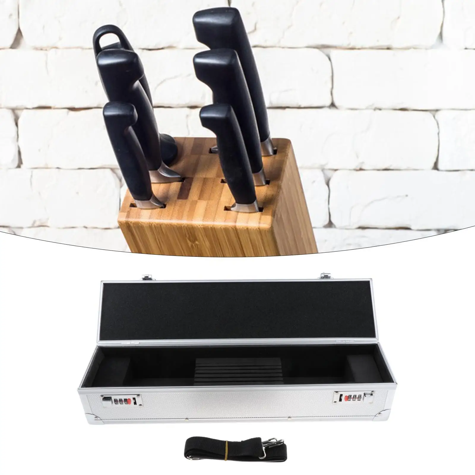

Chef Knife Case Portable Comfortable Carrying Strap Password Knife Organizer