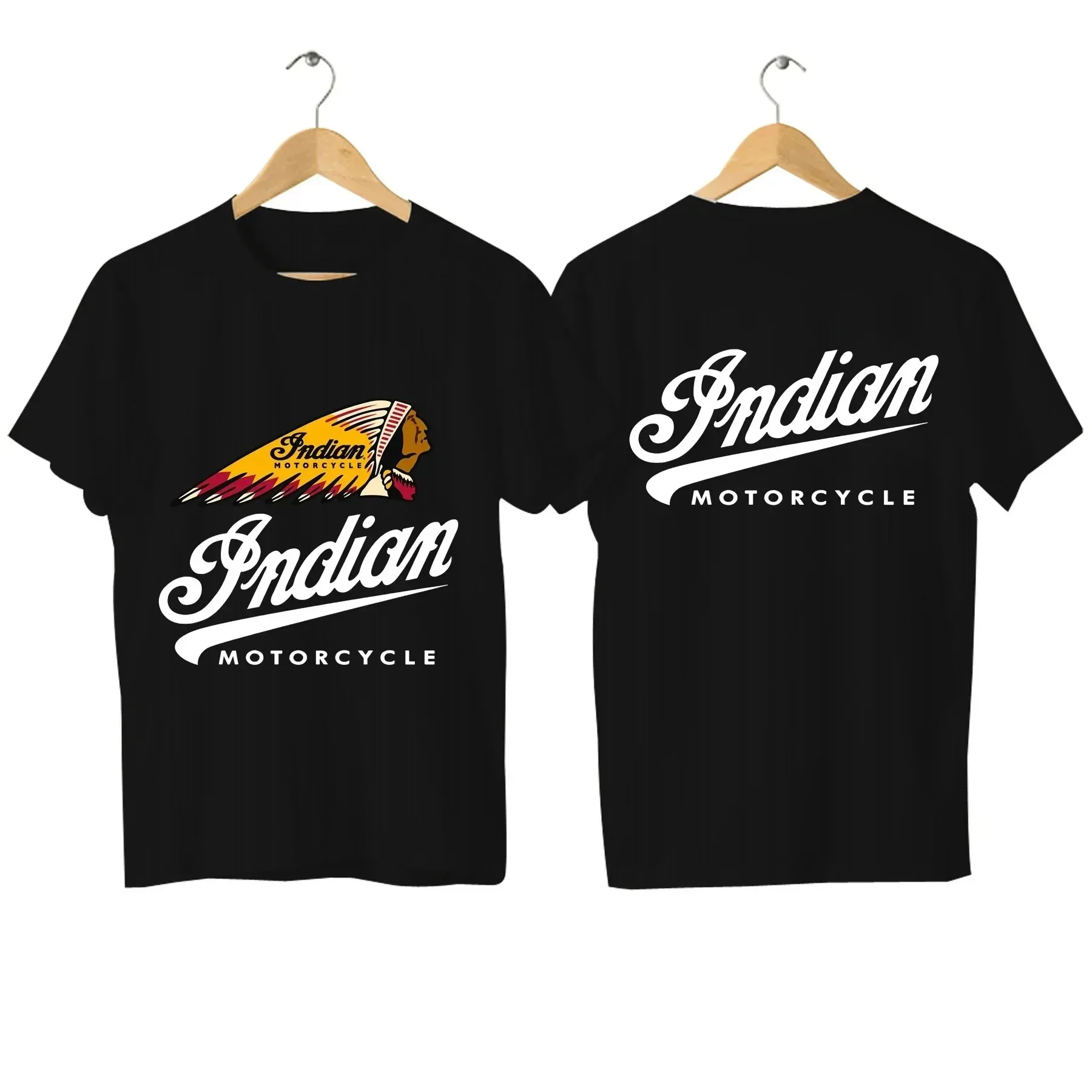 2024 Uomini T Shirt Casual Indiani Moto T-shirt Grafica di Grandi Dimensioni Moto Biker Cafe Racer Chopper Vintage Streetwear S-3XL