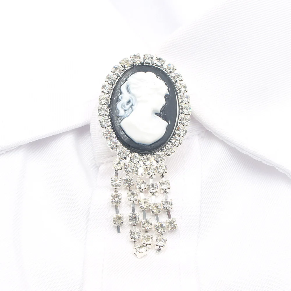 

Fashion 2-piece 25 * 60MM Oval Pearl Beauty Head Iock DIY Handmade Cufflinks, Shirt, Wedding, Evening Gown Accessories