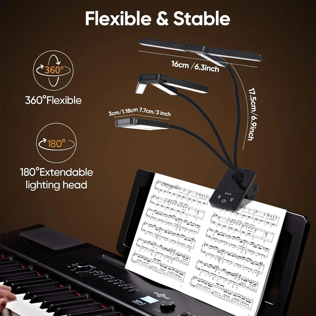 Rechargeable Clip-On Reading Lamp Flexible Led Reading Light Touch Control Table Lamp Portable Led Desk Lamp Dimmable Reading