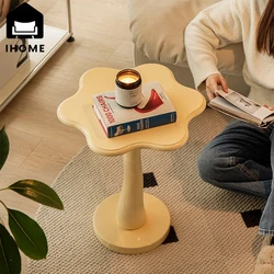 IHOME Designer Creative Cloud Retro Sofa Small Tea Table Wabi Sabi Wind Corner Table Artistic Flower Bedhead Table DropShipping