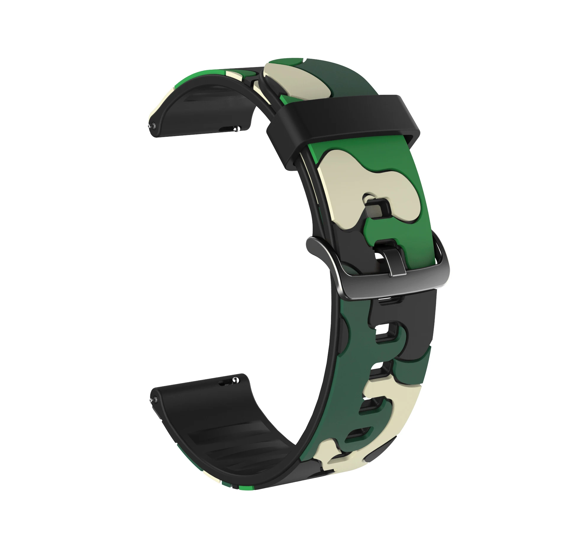 20mm Silicone Watchband For Samsung Galaxy Watch 6 5 4 | For Garmin Venu 2plus / SQ Camouflage Cool Watch Strap Bracelet