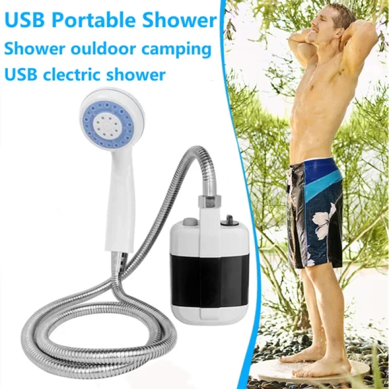 

Portable Camping Shower Outdoor USB Rechargeable Electric Shower Pump for Camping Car Washing Gardening Pet Cleaning Showerhead