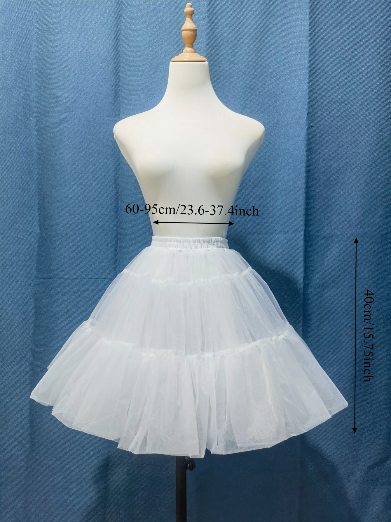 Lange bauschige Röcke 40/60/80CM Mädchen Mode Tutu-Rock Damen Einfarbiger Ballkleid-Brautpetticoat Weißer Hochzeitskleid-Unterrock Erwachsene – Detail 2
