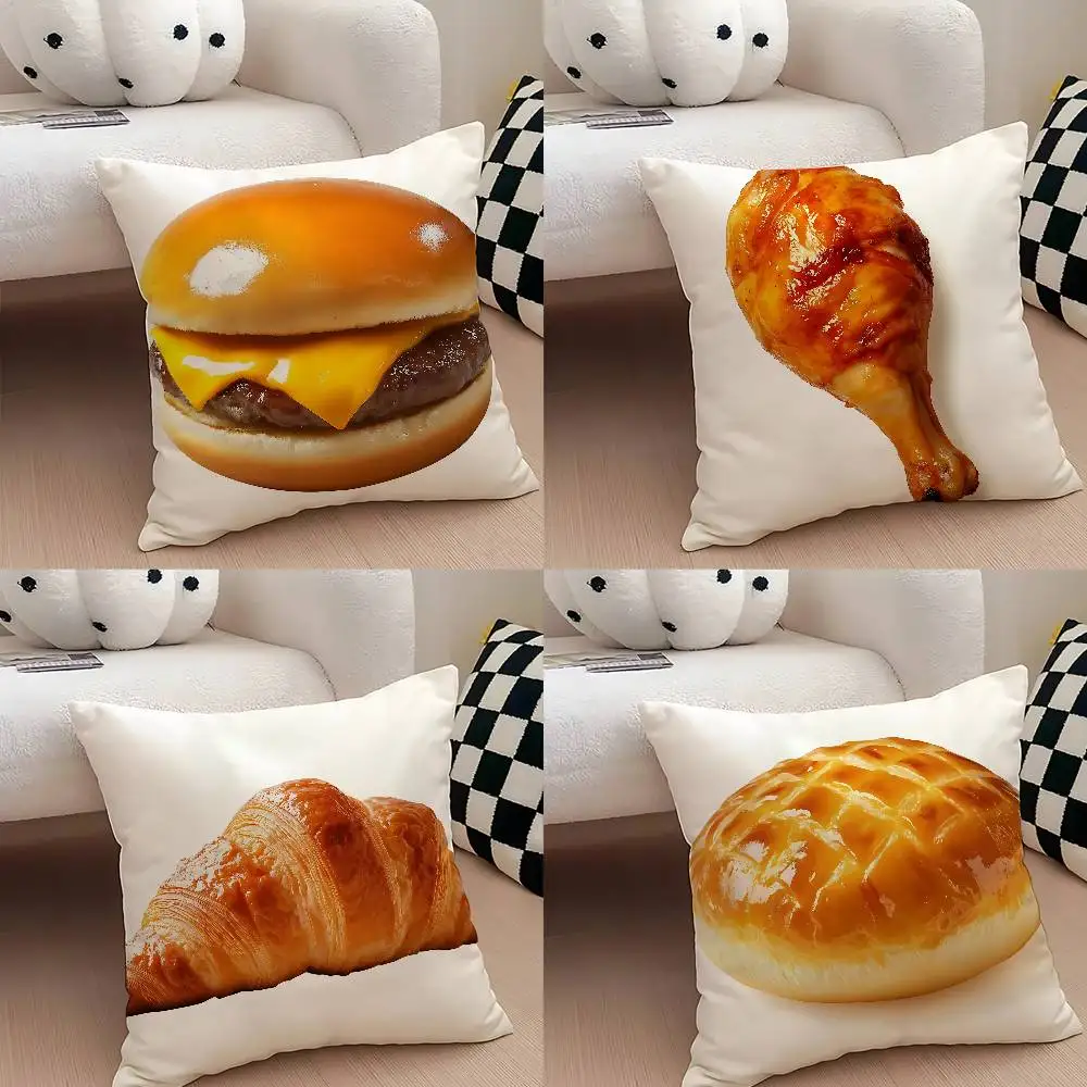 Delicious And Lovely Food Customizable Square Pillowcases, Stylish And Soft, Perfect For Beds, Cars, And Sofas.