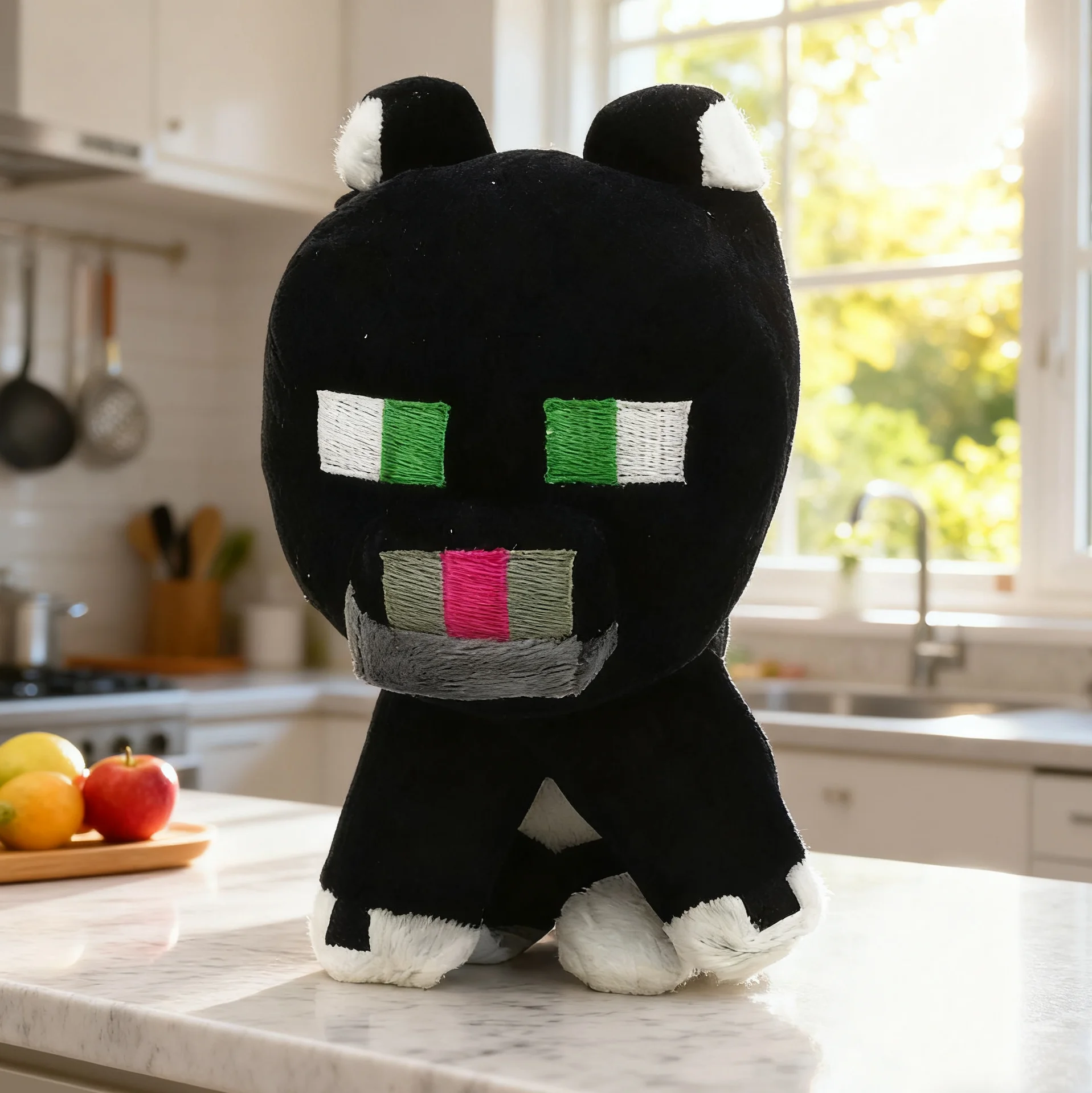 

Плюшевая кукла с черным котом, приятная игрушка-кошка, кукла с мультяшными животными, игрушки для кошек, детские игрушки для детей, коллекция фанатов, подарки 23 см