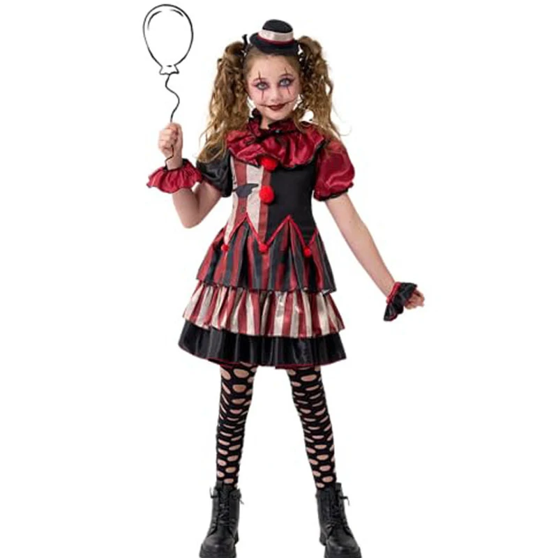 

Карнавальный костюм клоуна на Хэллоуин, злой пеннивайст, комбинезон, одинаковая шляпа, нарядное праздничное платье для косплея