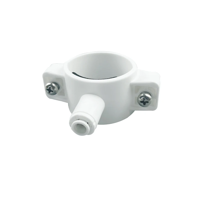 40mm RO Water Drain Waste Water Pipe Clamp Saddle Valve Clips 1/4\