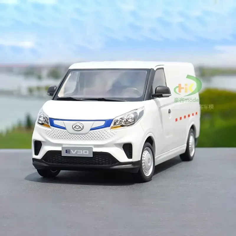for MAXUS EV30 1:18 Diecast Alloy MPV Model Realistic Simulation Static Display Ornament Collectible Finished Toy Vehicle