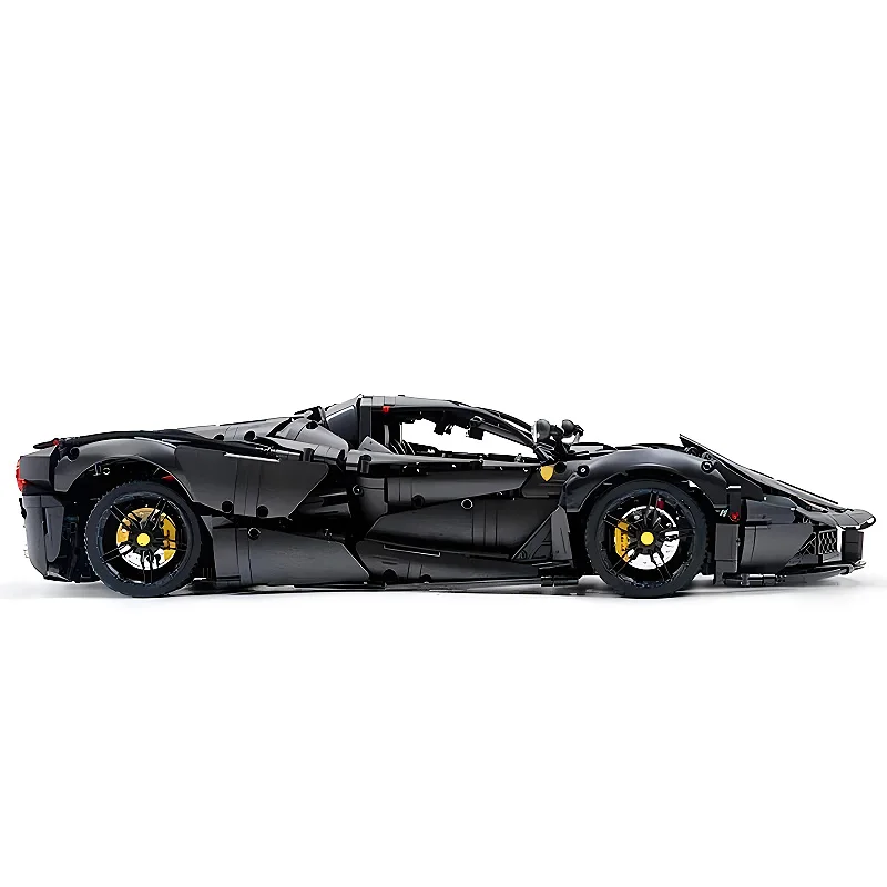 ความยากสูง MOC ทางเทคนิคสีดํา Super SportsCar Hypercar รุ่น Building Blocks อิฐปริศนารถของเล่นสําหรับของขวัญเด็ก