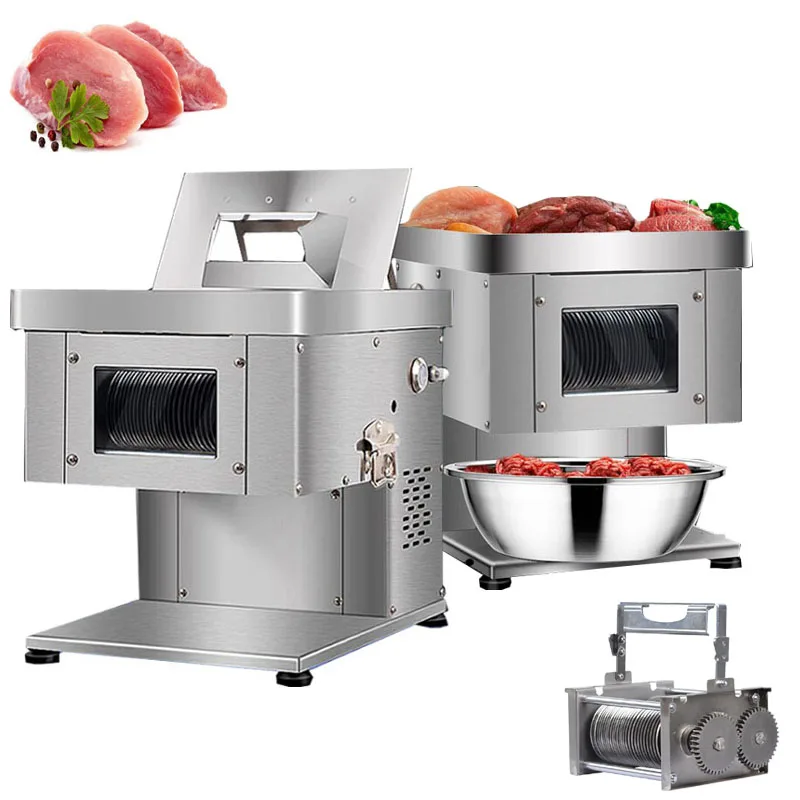 Meat Cutting Machine 2200W 300kg Per Hour Food Processing Commercial Vertical Meat Slicer Cutter Machines