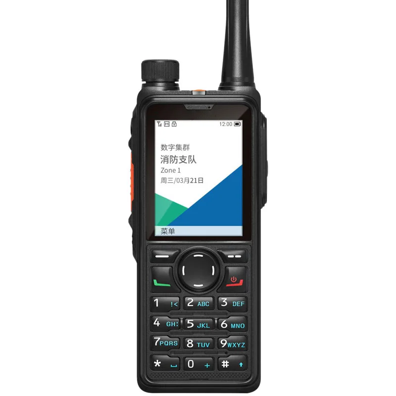 IP68 Waterproof Programmable Wireless Long Range Transmitter Professional Black Handheld Walkie Talkie