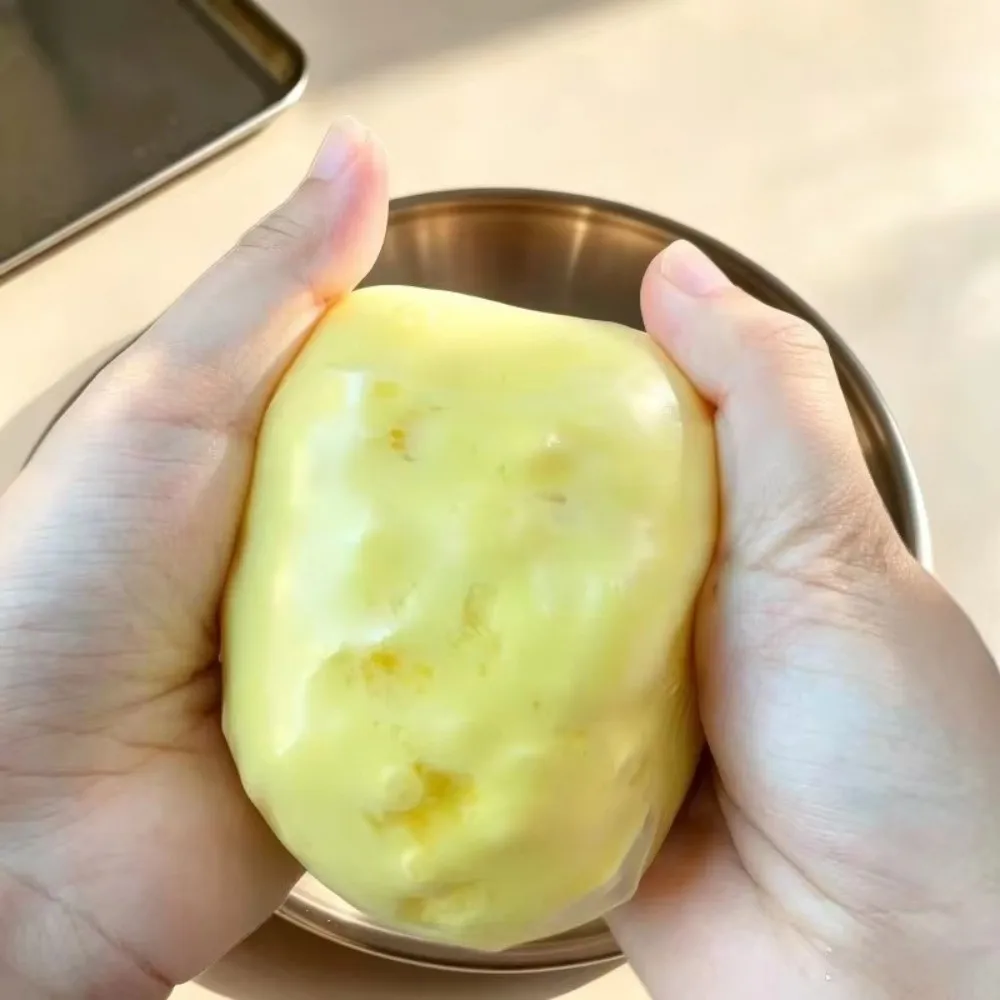 Pinch Crunchy Cheese Squishy Non-Bounce Soft Cheese Fidget Transparent Non-Rebound Cheese Squeeze Ball Party Gifts