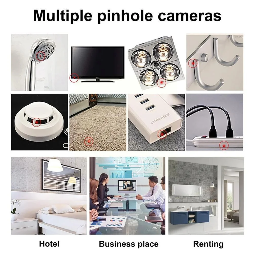 USB Anti Candid Camera Detector For Outdoor Travel Hotel Rental Anti-Theft Camera LED IR Alarm Hidden Camera Detector