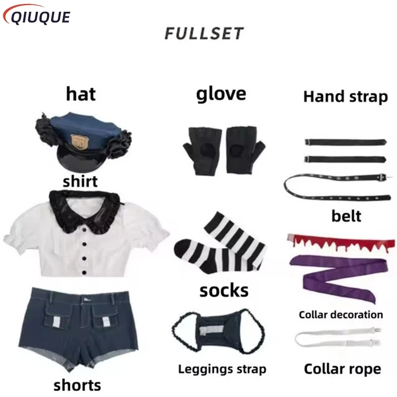 

Anime Panty & Stocking With Garterbelt Heroine Anarchy Stocking Cosplay Costume Female Police Officer Uniform Women Sexy Outfits