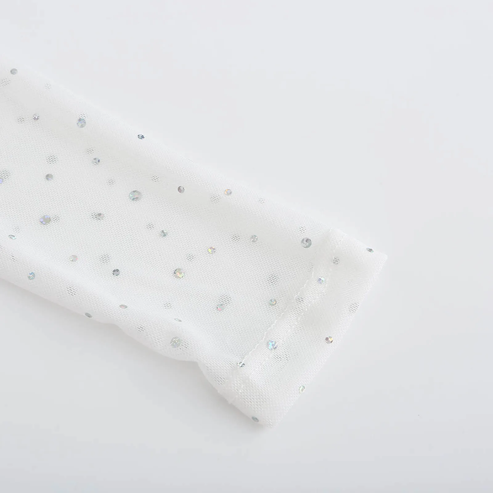 3 قطعة أطفال بنات الجمباز يوتار غنائي الباليه الرقص التدريب زي سباركلي ندفة الثلج كم طويل ارتداءها + السراويل + ربطة الشعر #5