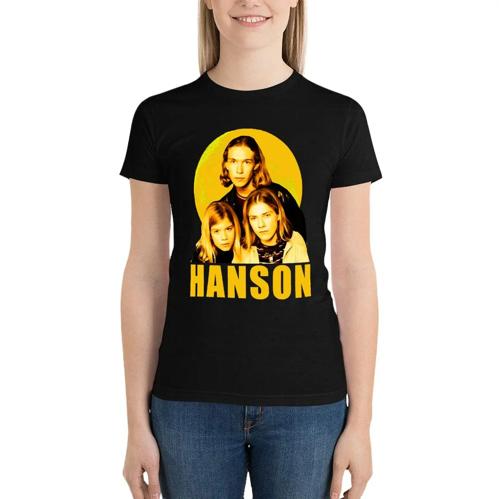 

Hanson Essential T-Shirt graphics summer top tees cute tops workout shirts for Women