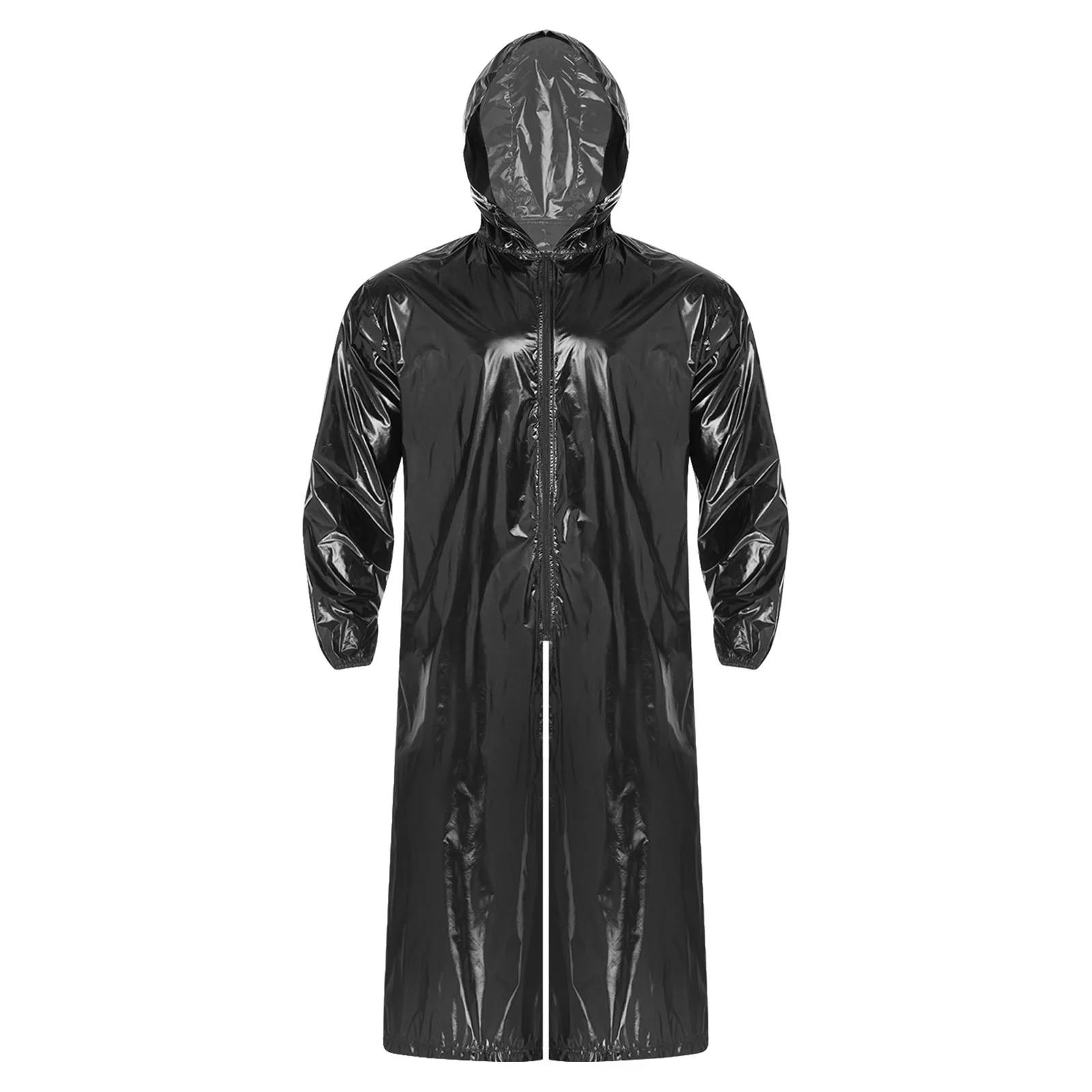 Mens Waterproof Hooded Jacket Lightweight Raincoat Workwear Poncho Coat for Gardening Farming Agriculture Outdoor Field Task