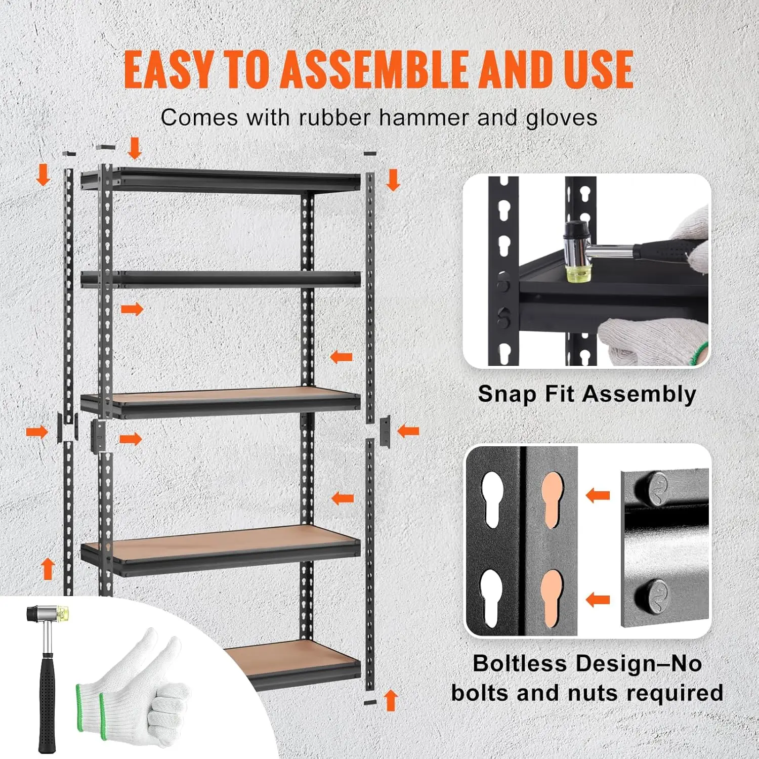 Storage Shelving Unit,Heavy Duty Garage Shelves Metal Organizer Utility Rack,  Kitchen Pantry Basement Bathroom Laundry