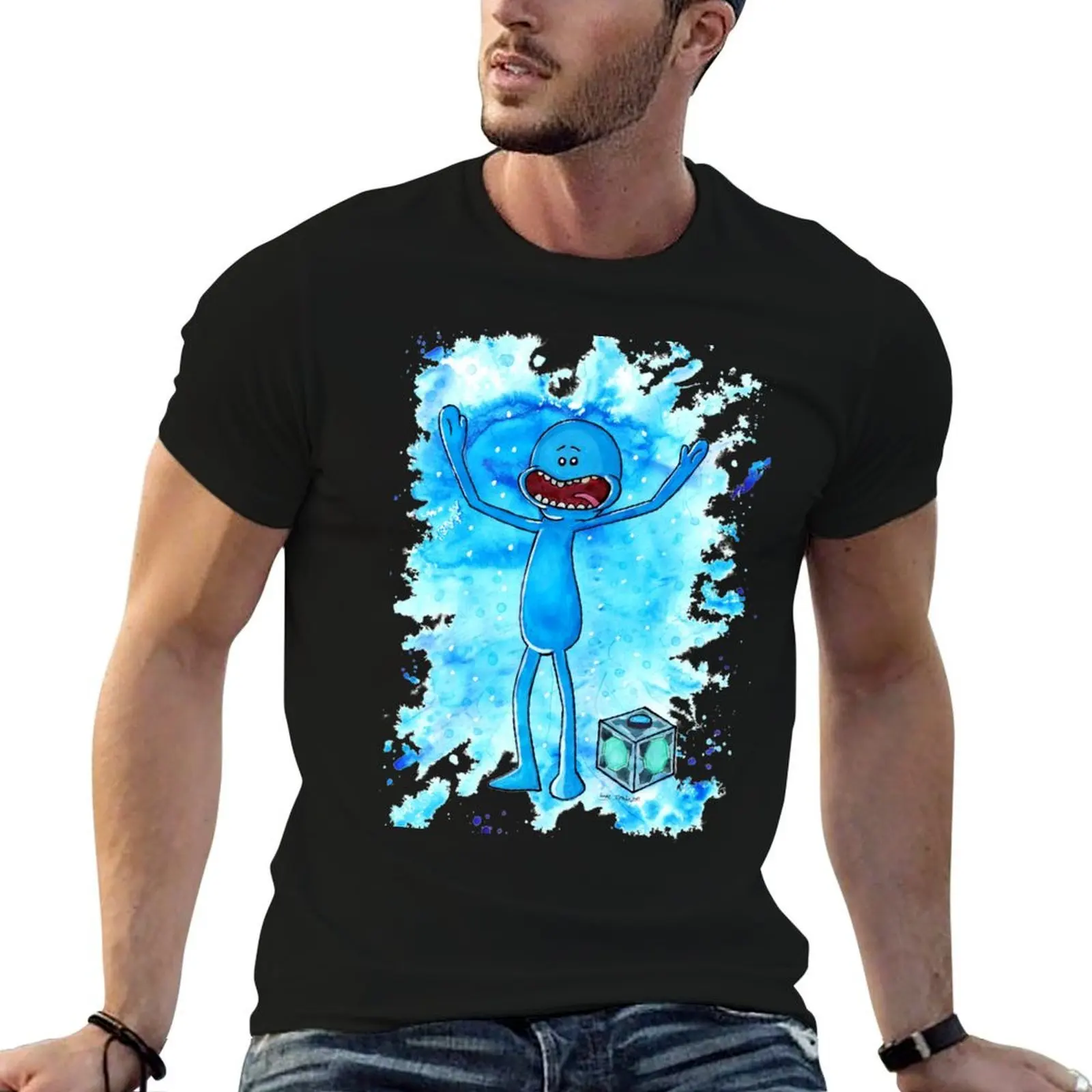 

Meeseeks shirt cotton T-Shirt t t Mr Watercolour - man shirts cotton man man t cotton shirt