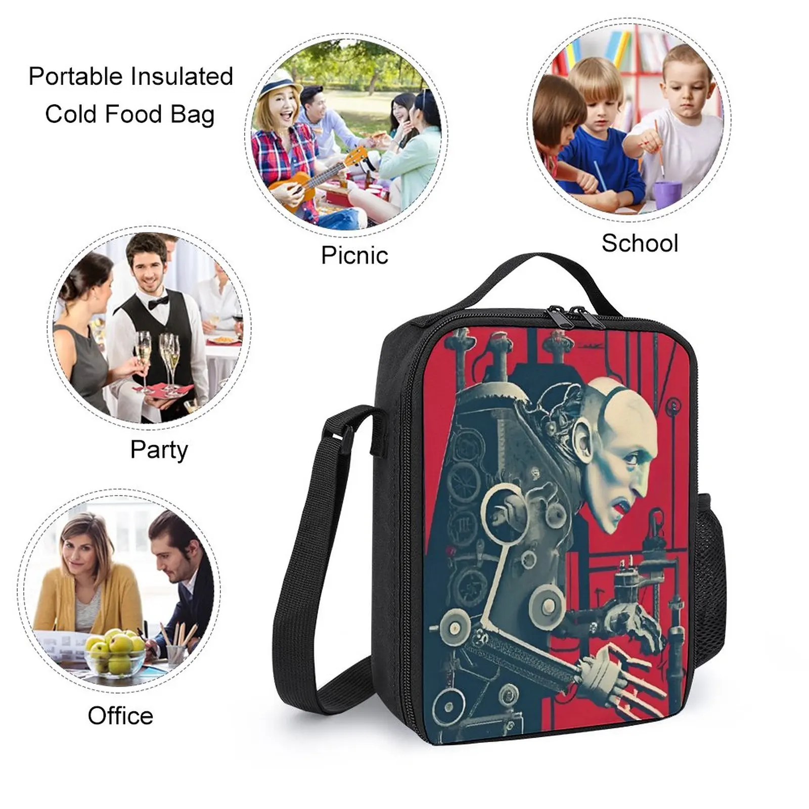 Nosferatuer Verschijnt 3 In 1 Set 17 Inch Rugzak Lunchtas Pennenzak Firma Infanterie Pack Comfortabele Scholen Schattig