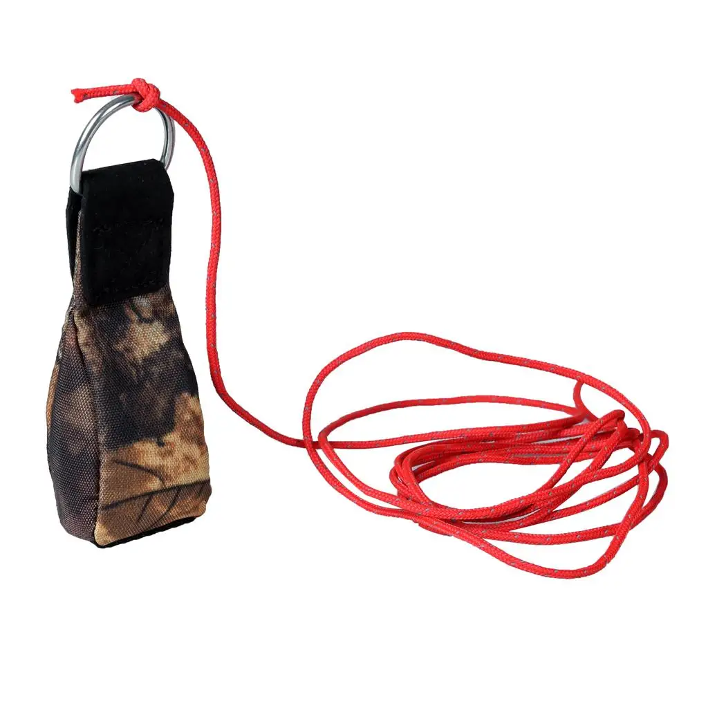 Árbol de escalada en roca, bolsa de peso para lanzar, cuerda multiusos para cirujano de árbol de camuflaje