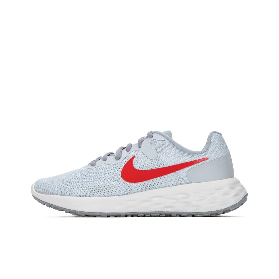Nike REVOLUTION 6 Chaussures de course pour femme, coupe basse, blanc et rouge