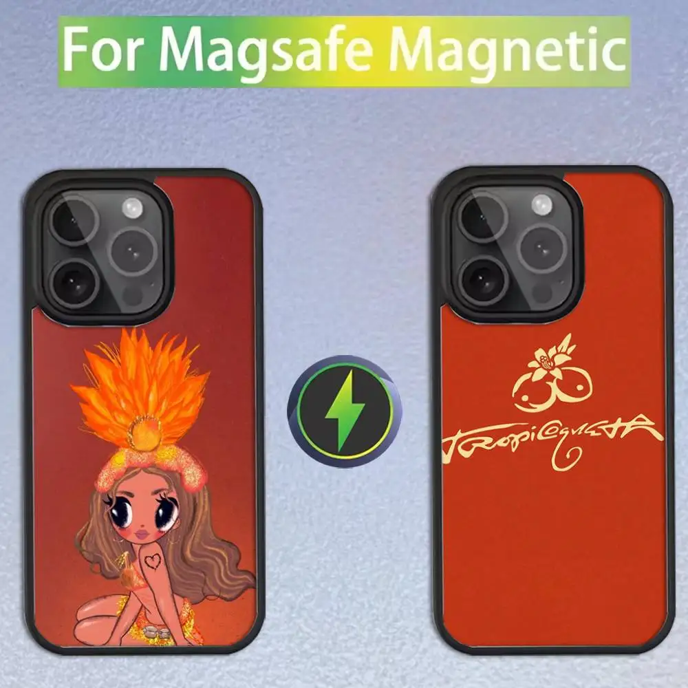 

K-Karol G Tropicoqueta Phone Case For iPhone 16,15,14,13,12,11,Pro,Max,Plus,Mini,SE Magsafe Magnetic Wireless Charging
