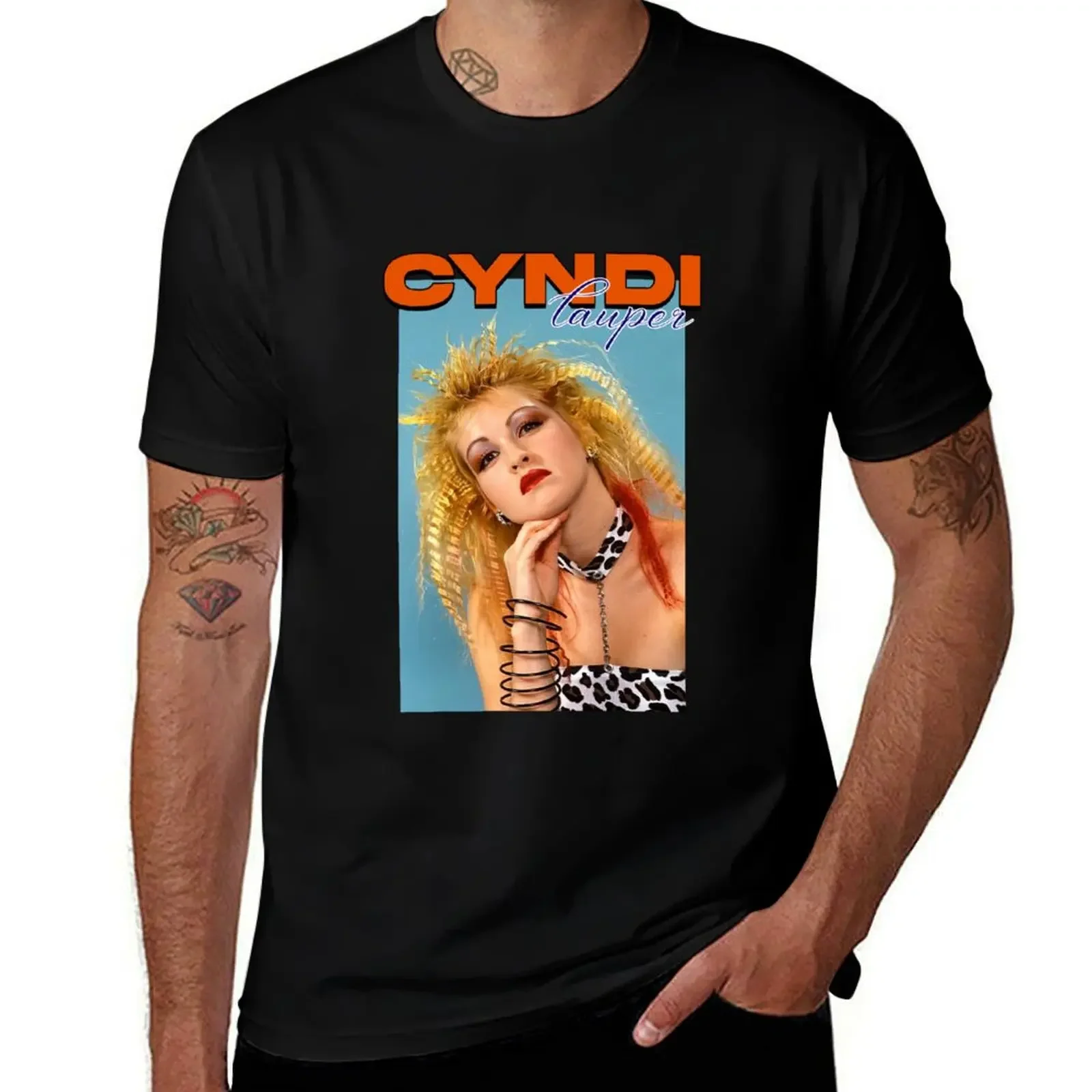 

Cyndi Lauper classic retro T-Shirt vintage anime shirt basketball graphic tees plus size tops oversized t shirt men