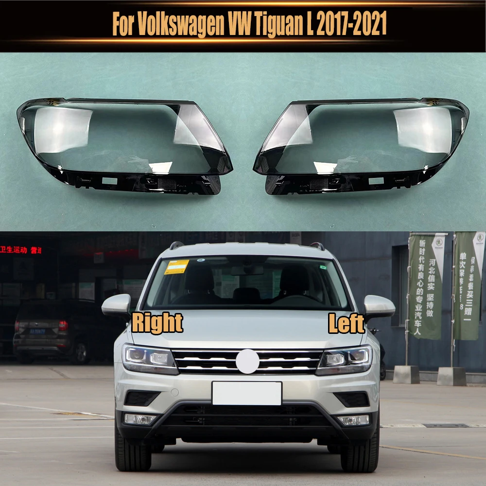 

For Volkswagen VW Tiguan L 2017-2021 Front Headlight Cover Transparent Shade Lampshade Headlamp Shell Lens Plexiglass