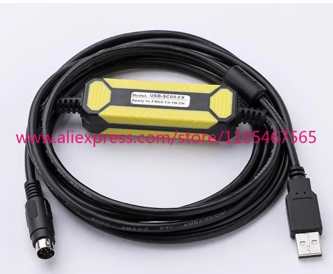 1Pcs USB-SC09-FX FX-USB-AW programming cable USB to RS422 adapter data download cable
