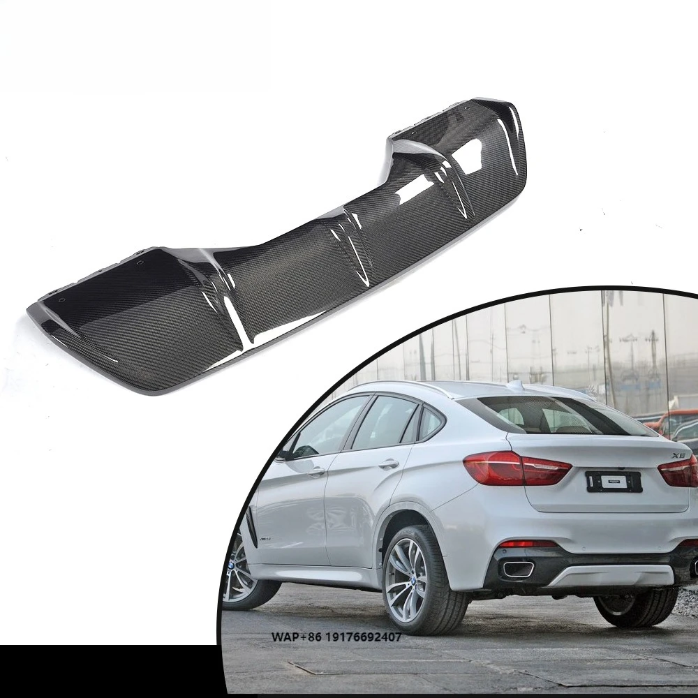 

X6 F16 Carbon Fiber Rear Bumper Lip Diffuser forBMW X6 F16 M Sport Utility 2015-2017 Auto Body Kit