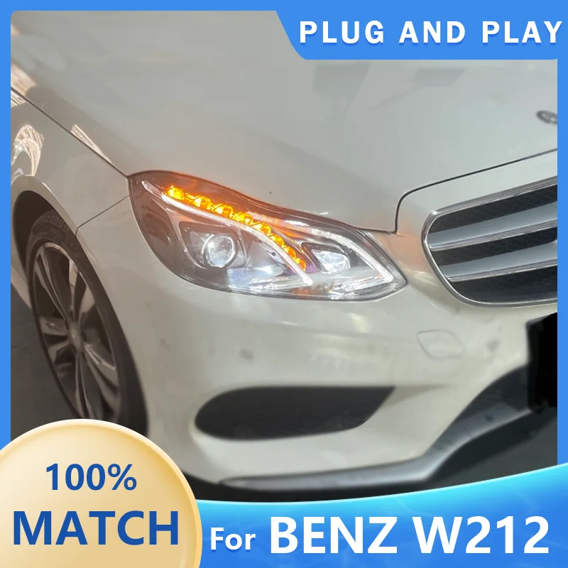 

For Mercedes Benz W212 LED headlights 2013 2014 2015 2016 E180 E200 E260 E300 LED DRL Front Lamps Refit Full LED Lens Car Lights