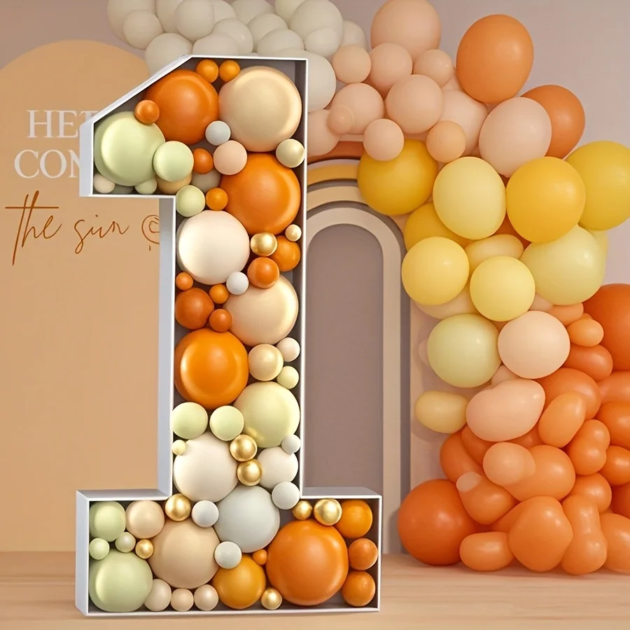 1PC 73cm/28.74inch Marquee Balloon Frame KT Board Numbers 0-9– Large 3D Standee for Birthdays, Anniversaries, Graduations – DIY