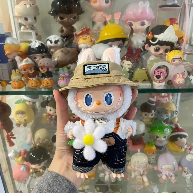 Labubu The Monsters Fall In Wild Series Plush Vinyl Doll Backpack Pendant Decoration Keychain Denim Labubu Fans Collect Gifts image 6