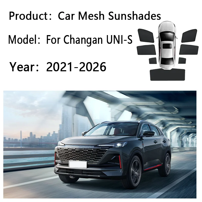 

Car Sun Shades For Changan UNI-S 2021-2026 Sunshades Heat Insulation Windows Blackout Mesh Windshield Visors Auto Accessories